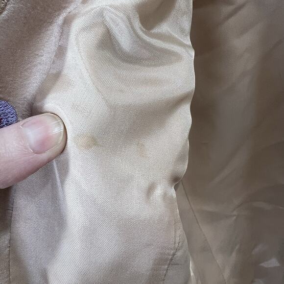 Paule Vasseur Women’s Embroidered Silk Jacket Sz M 38 Floral Old Money Workwear - Picture 7 of 11